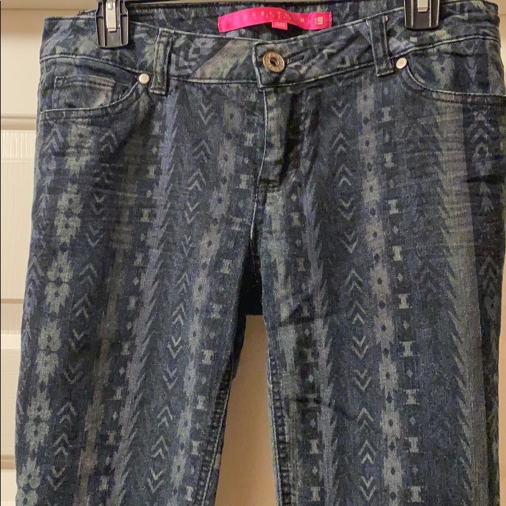 Boho patterned jeans